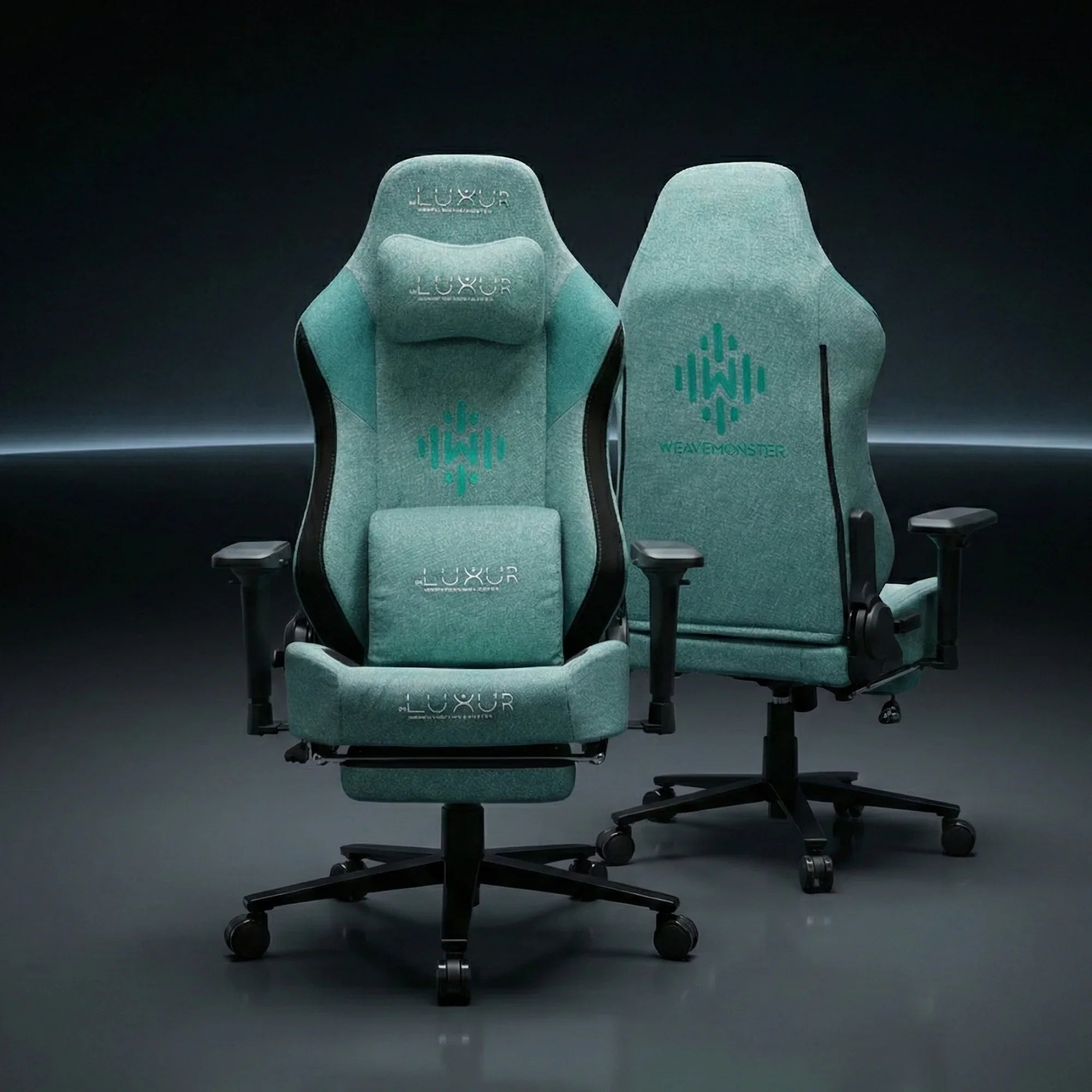 Dr Luxur® Weavemonster Ergonomic Gaming Chair for Office Work at Home with Breathable Honeycombed Fabric, Magnetic Neck & Lumbar Pillow, Footrest