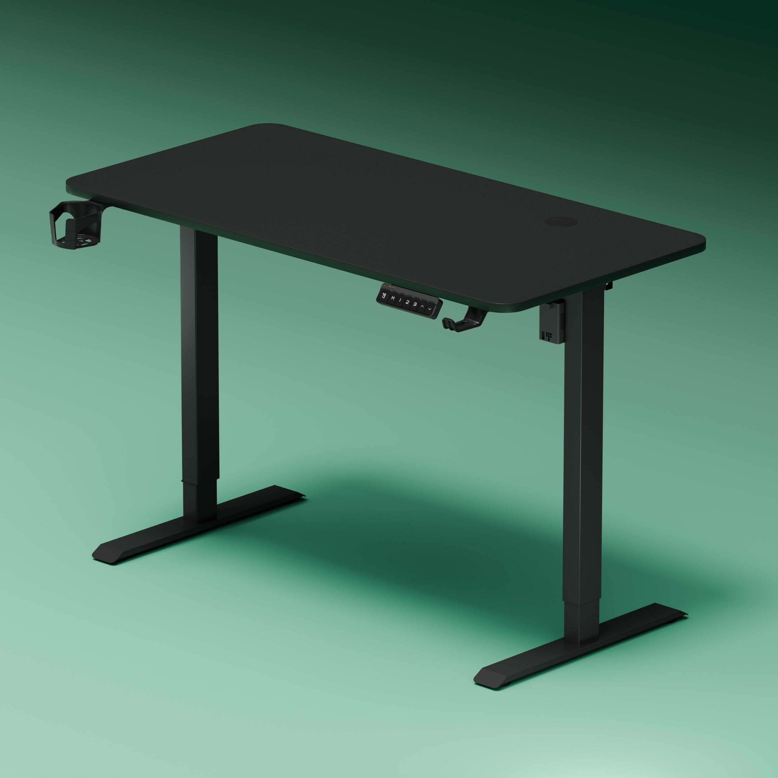 DrLuxur Stallion Height Adjustable Desk With Three Memory Preset , Adjustable Height , 70-114 cm (Black)