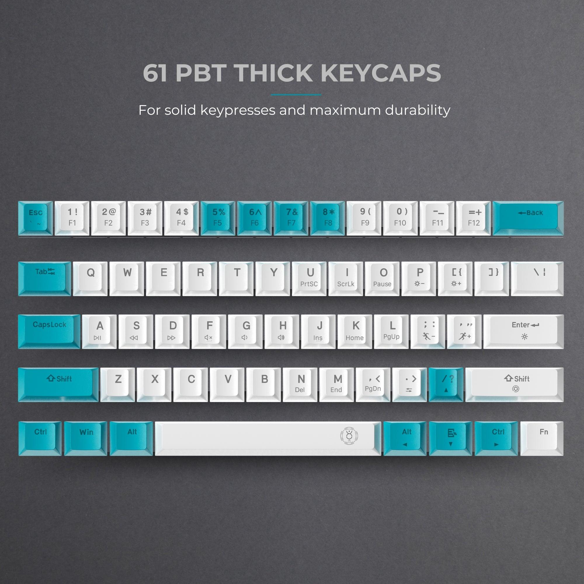 Dr Luxur® Keycaps for DARKFIRE/Pearl/DARKPEARL Keycaps Gaming Accessory Kit, Custom Keycaps for Gaming Keyboard, PBT Profile Dye Sublimation Keycaps, for OUTEMU Switches