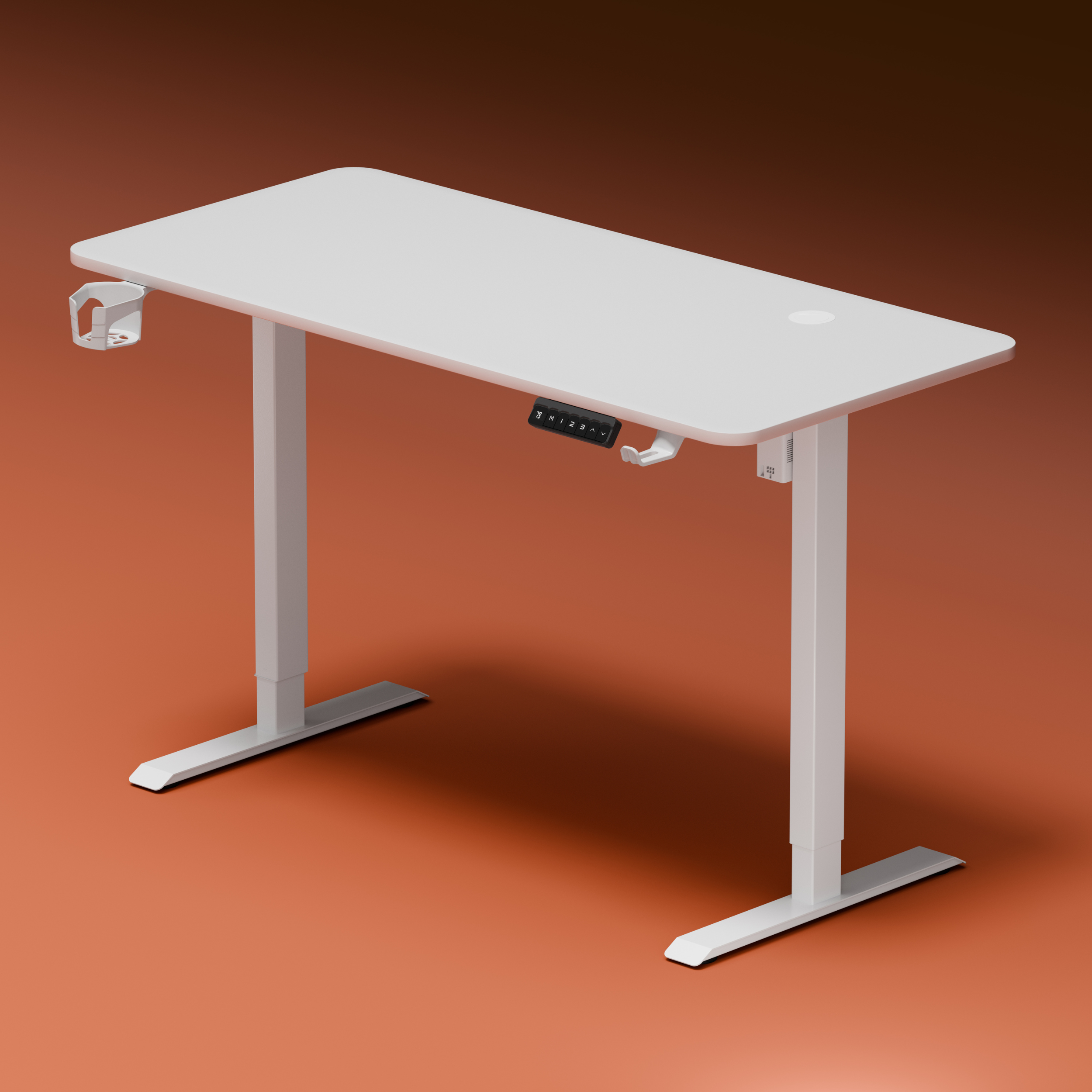 DrLuxur Stallion Height Adjustable Desk With Three Memory Preset , Adjustable Height , 70-114 cm (White)