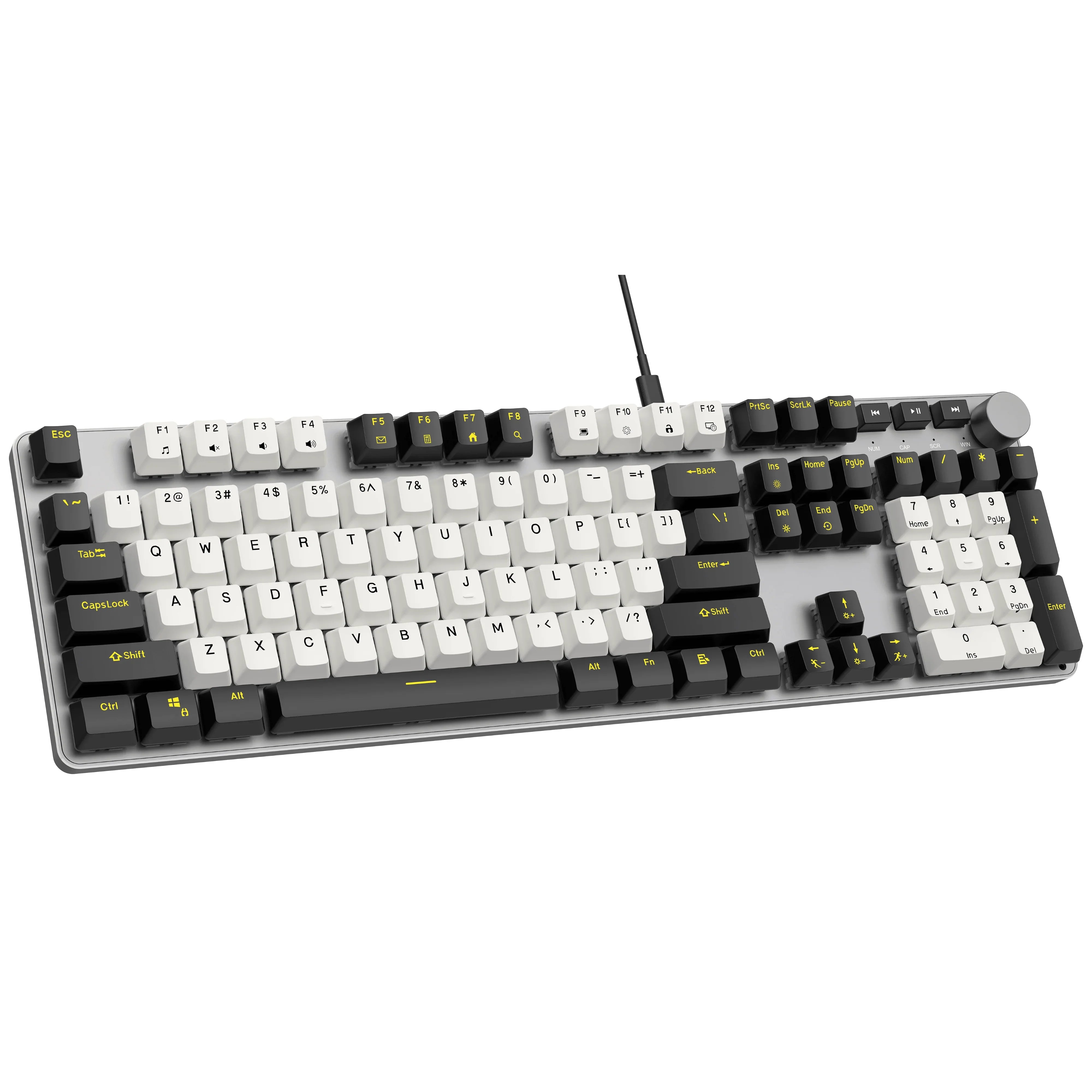 Dr Luxur® Brute Wired Mechancial Keyboard, Anti ghosting Gaming Keyboard, OUTEMU Linear Red/Blue Switches, with 107 Keys, 20 Lighting Modes and 50 Million keystrokes, Wired
