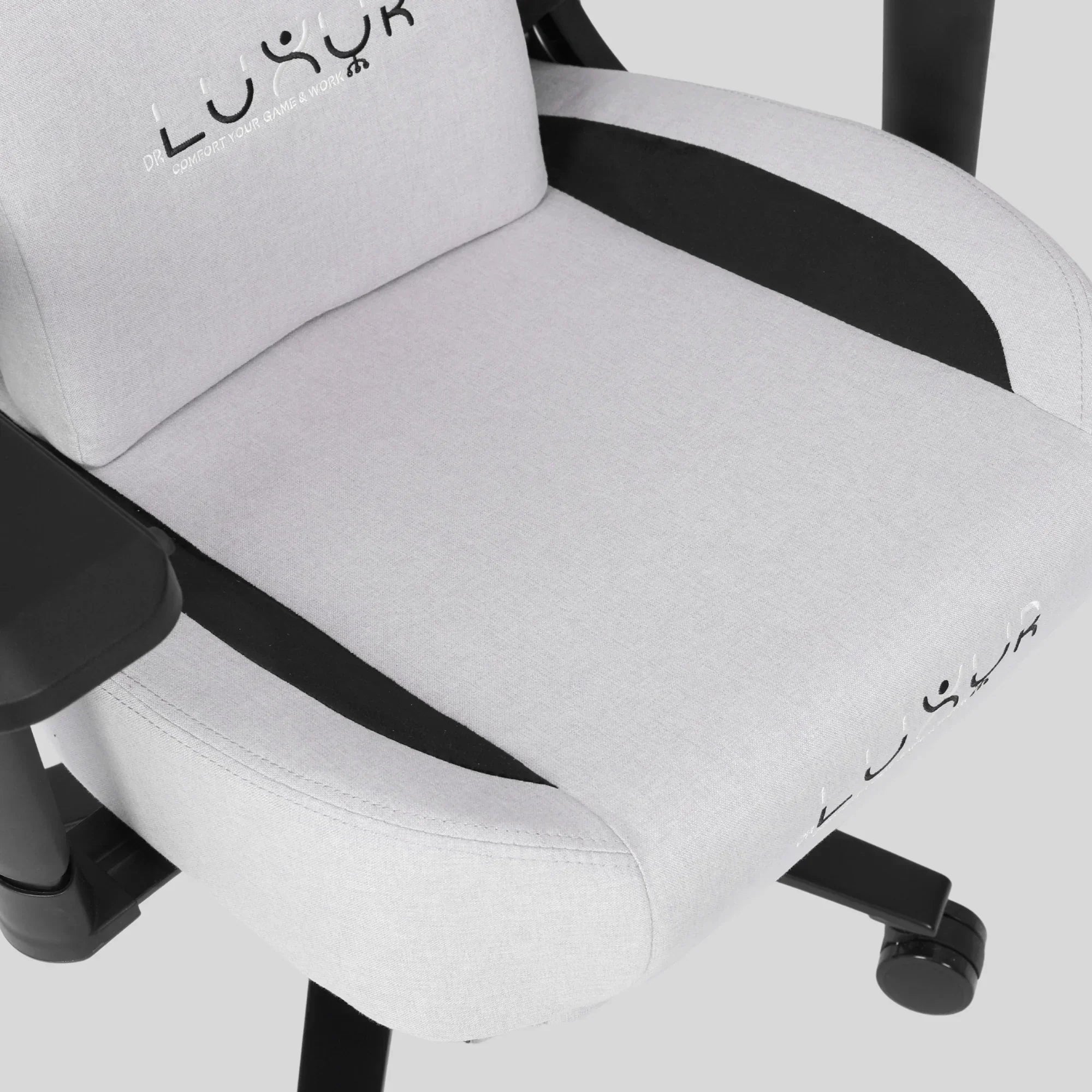 Dr Luxur® Weavemonster Grey Ergonomic Gaming Chair for Office Work at Home with Breathable Honeycombed Fabric, Magnetic Neck & Lumbar Pillow, Footrest