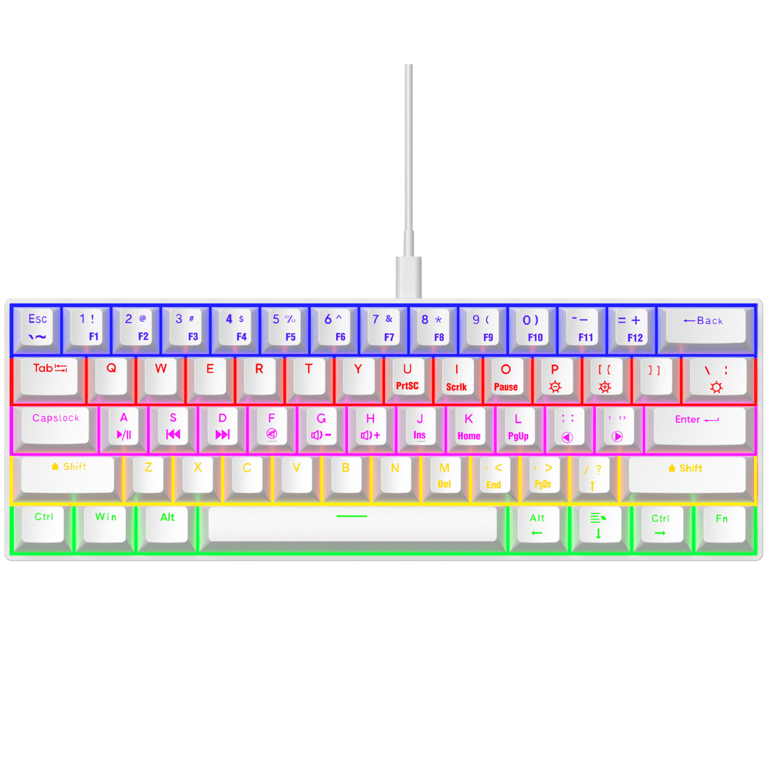 Drluxur Dark Fire 60% Mechanical Keyboard with Type C Braided Cable - Pre order - DrLuxur