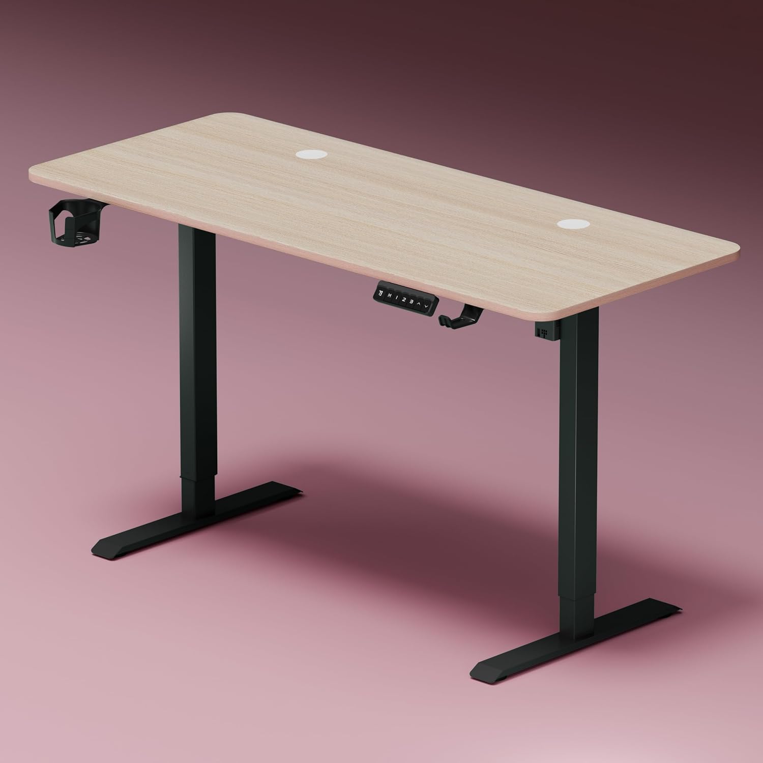 DrLuxur Stallion Height Adjustable Desk With Three Memory Preset , Adjustable Height , 70-114 cm (Artic Oak)