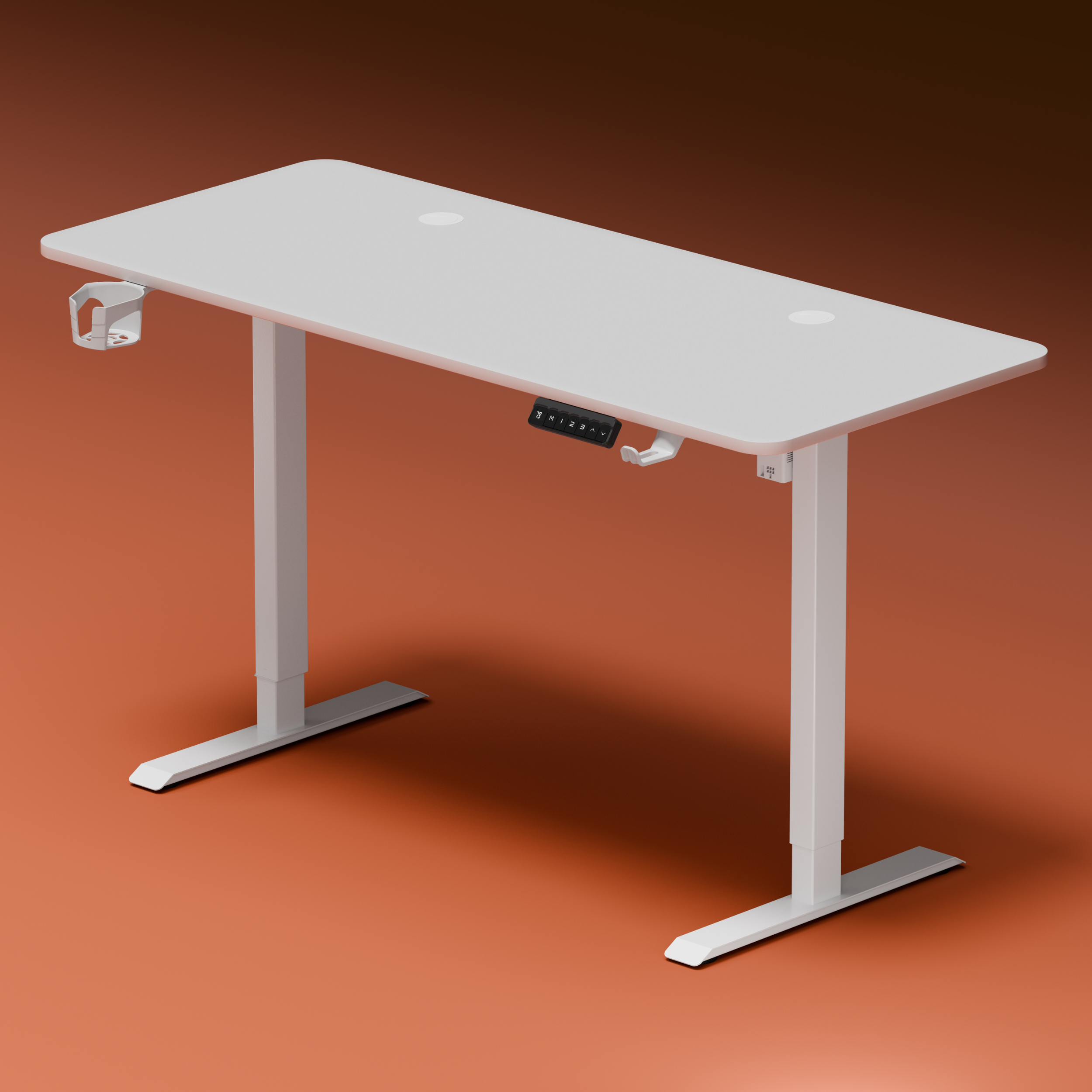 DrLuxur Stallion Height Adjustable Desk With Three Memory Preset , Adjustable Height , 70-114 cm (White)
