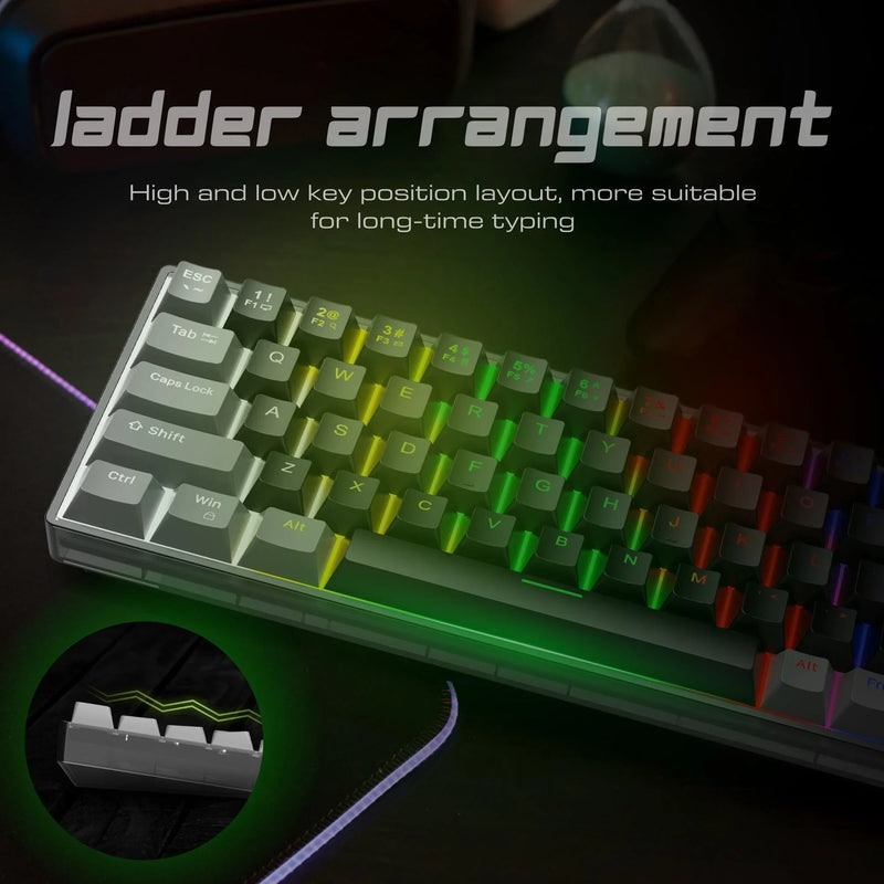 Dr Luxur® Shadow Mechanical Keyboard with 68 Keys - Gaming Keyboard ...