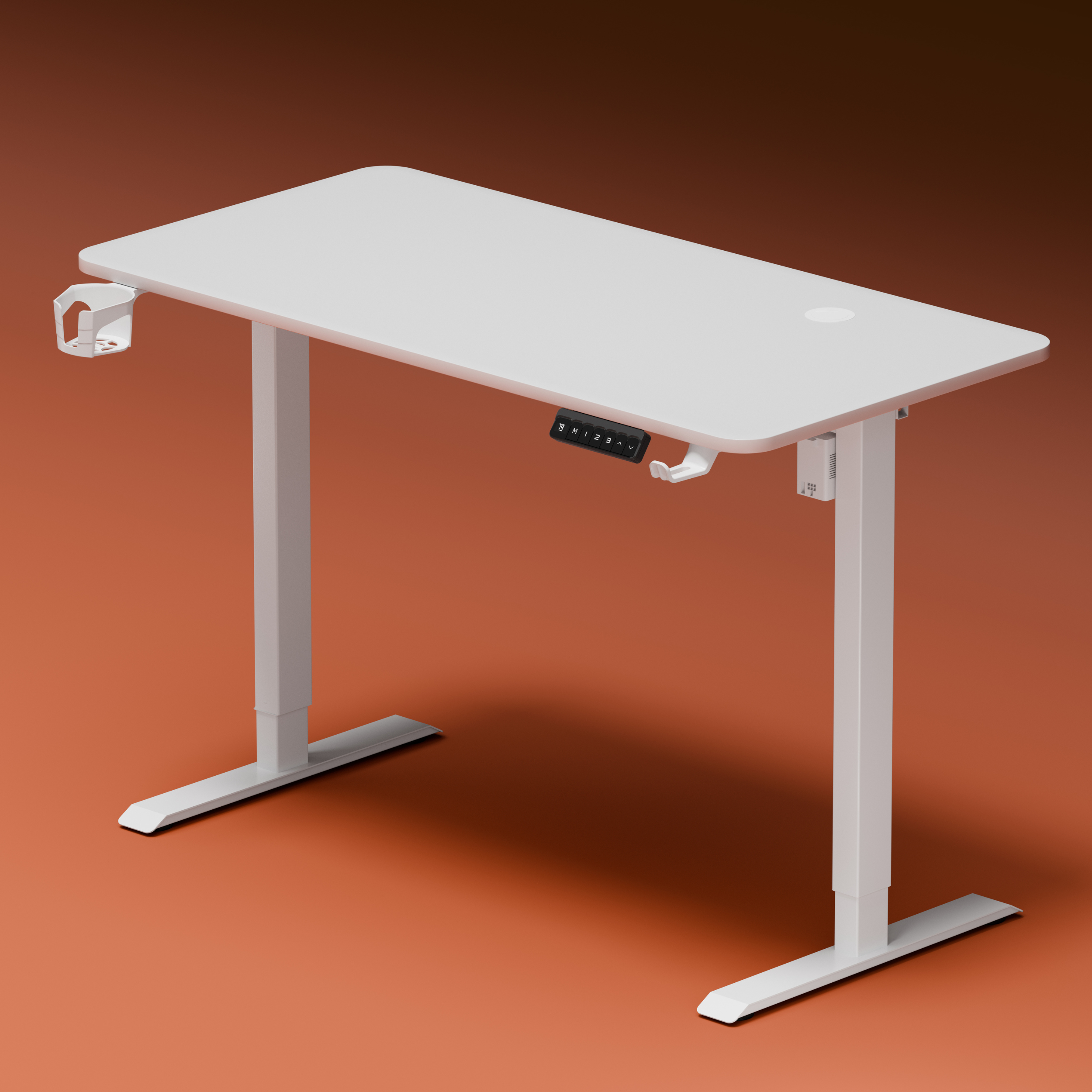 DrLuxur Stallion Height Adjustable Desk With Three Memory Preset , Adjustable Height , 70-114 cm (White)