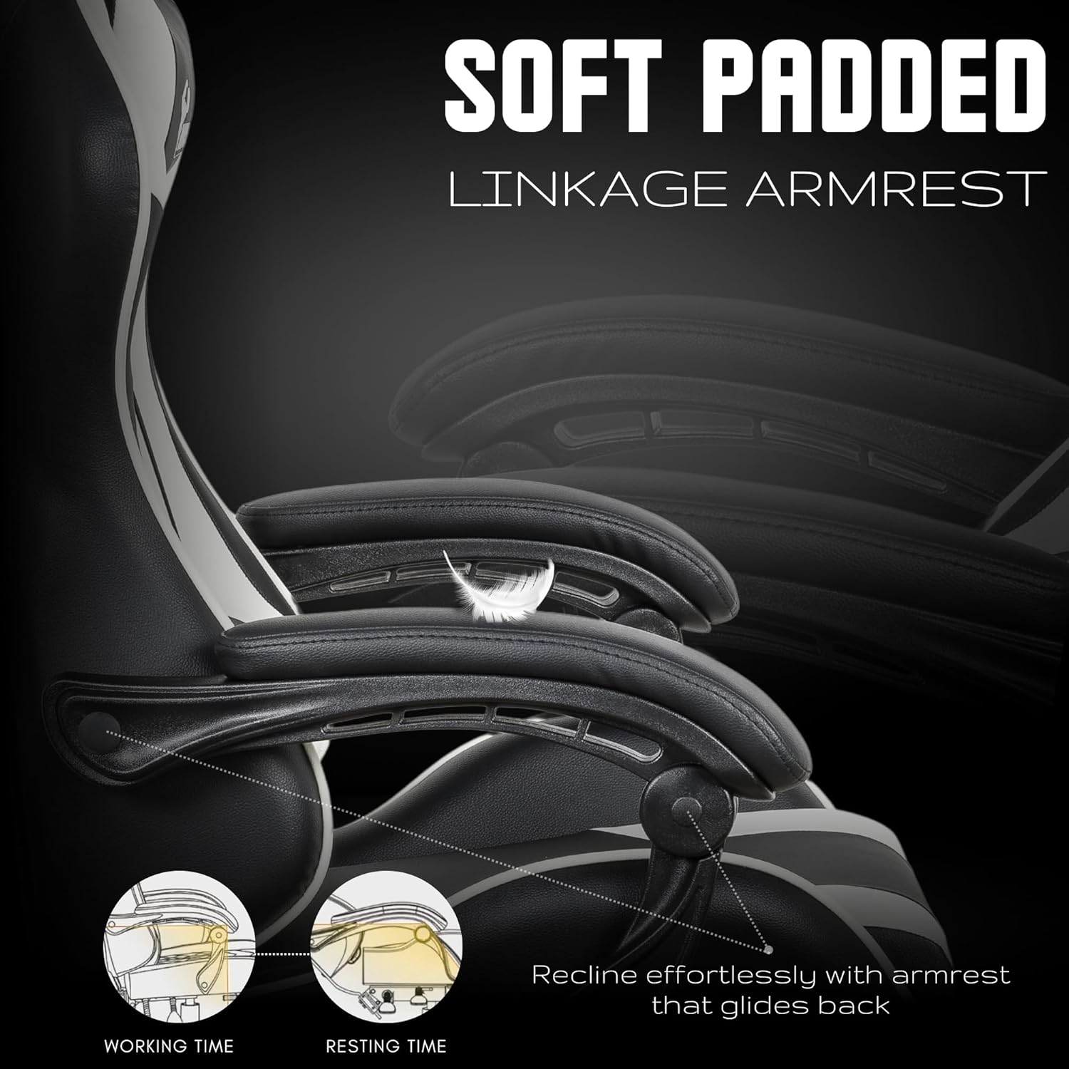 Dr Luxur Musclerice Gaming Chair with Footrest