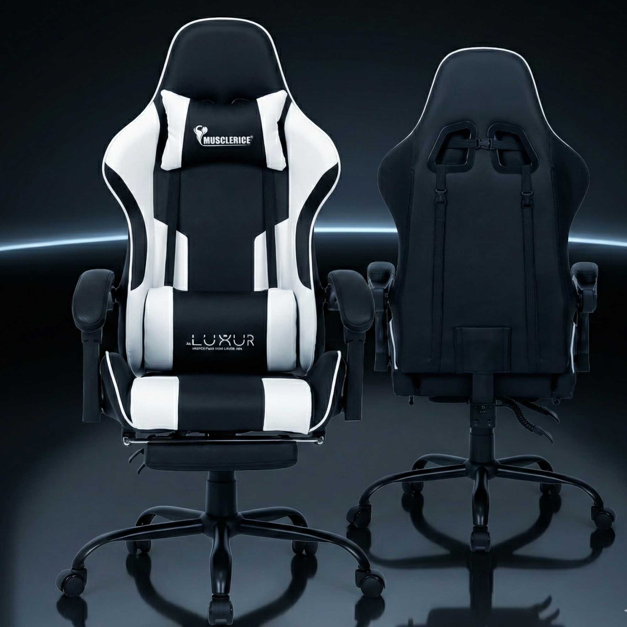 Dr Luxur Musclerice Gaming Chair with Footrest (In Stock)