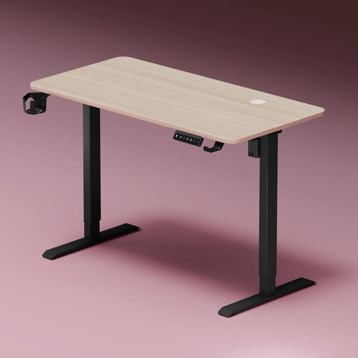 DrLuxur Stallion Height Adjustable Desk With Three Memory Preset , Adjustable Height , 70-114 cm (Artic Oak)