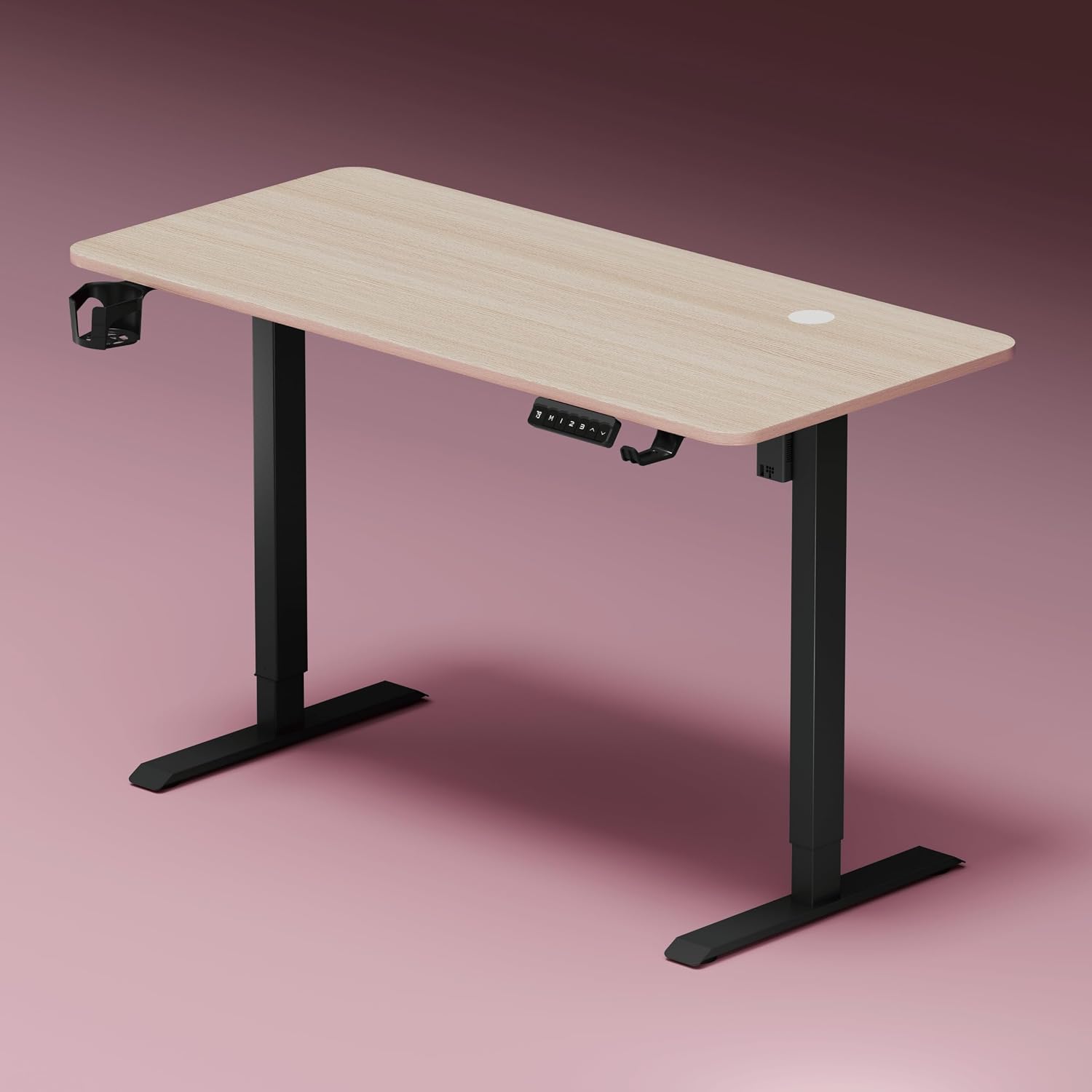 DrLuxur Stallion Height Adjustable Desk With Three Memory Preset , Adjustable Height , 70-114 cm (Artic Oak)